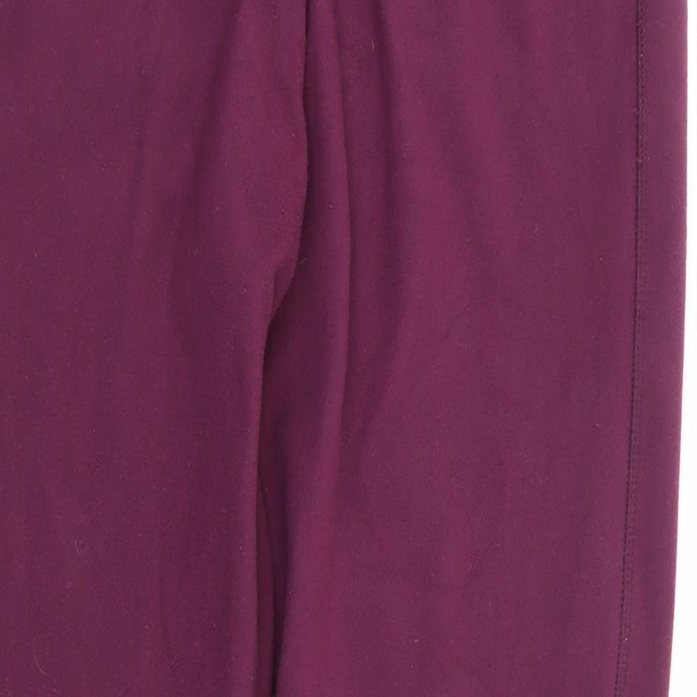 NEXT Womens Purple Polyester Jogger Trousers Size 12 L30 in Regular Drawstring - Lounge Pant