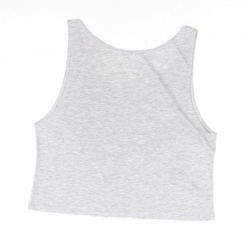 Native Womens Grey Polyester Cropped Tank Size S Scoop Neck - Volkswagen Van