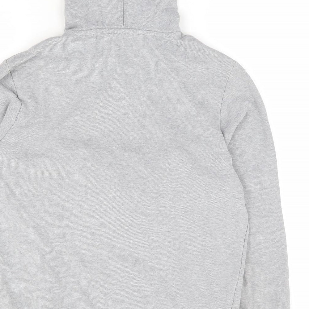 Napapijri Geographic Mens Grey Cotton Pullover Hoodie Size S