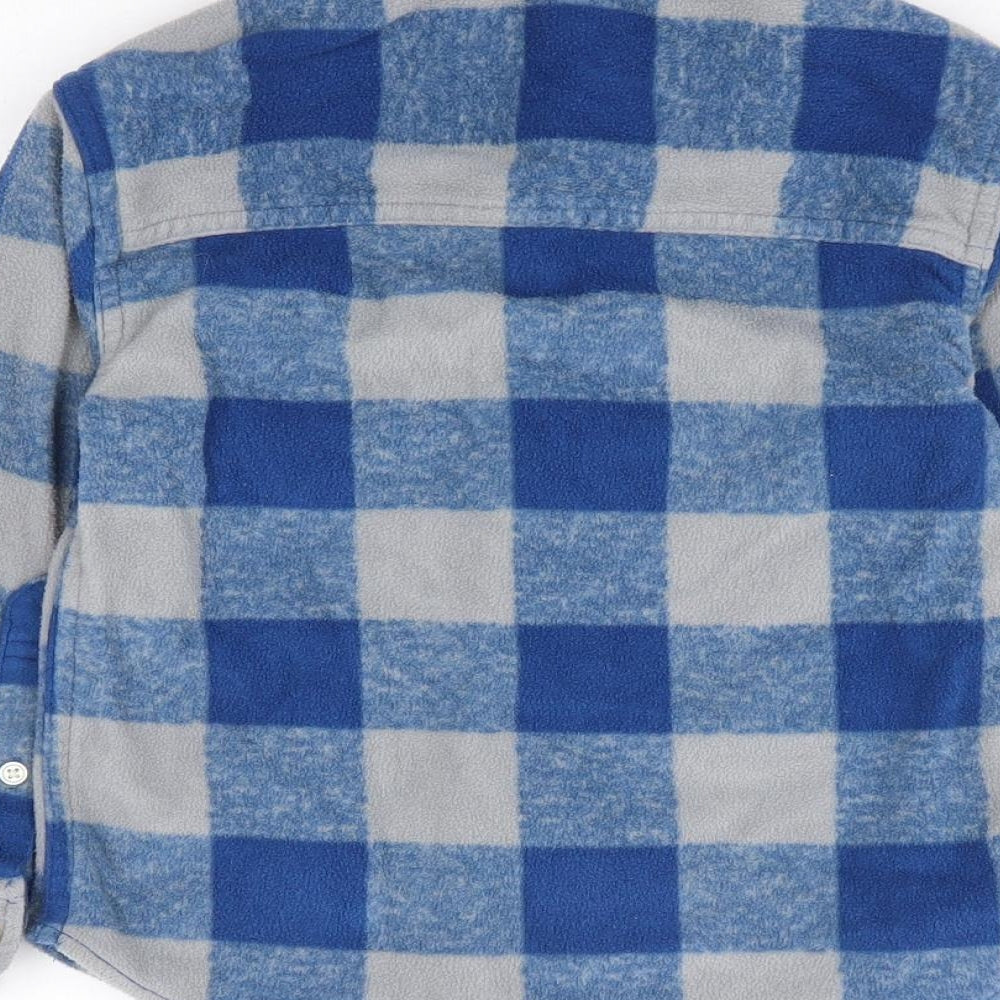 Abercrombie & Fitch Boys Blue Check Jacket Size 3-4 Years Button - Shacket