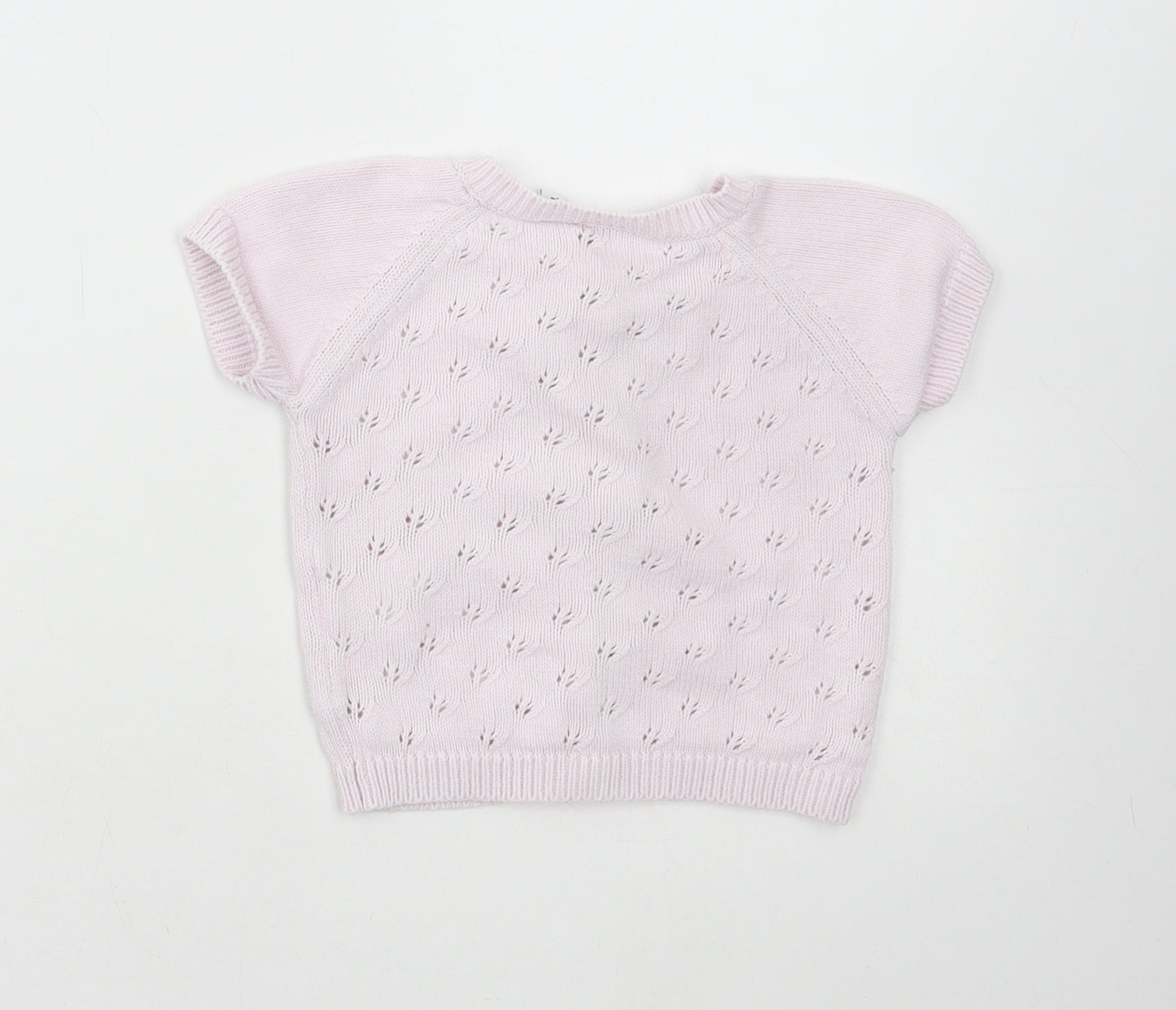 name it Girls Pink Cotton Cardigan Jumper Size 6-9 Months Button