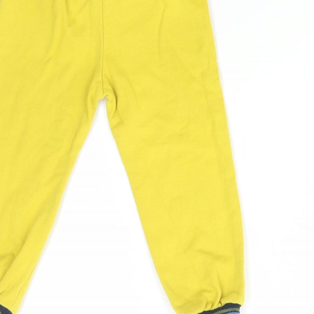 Mayoral Boys Yellow Cotton Jogger Trousers Size 24 Months Drawstring