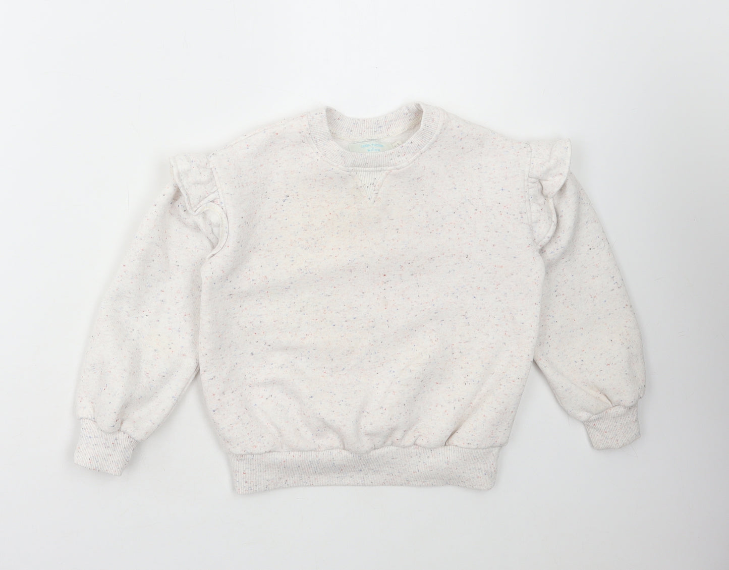 Leigh Tucker Girls Multicoloured Cotton Pullover Sweatshirt Size 4-5 Years Pullover