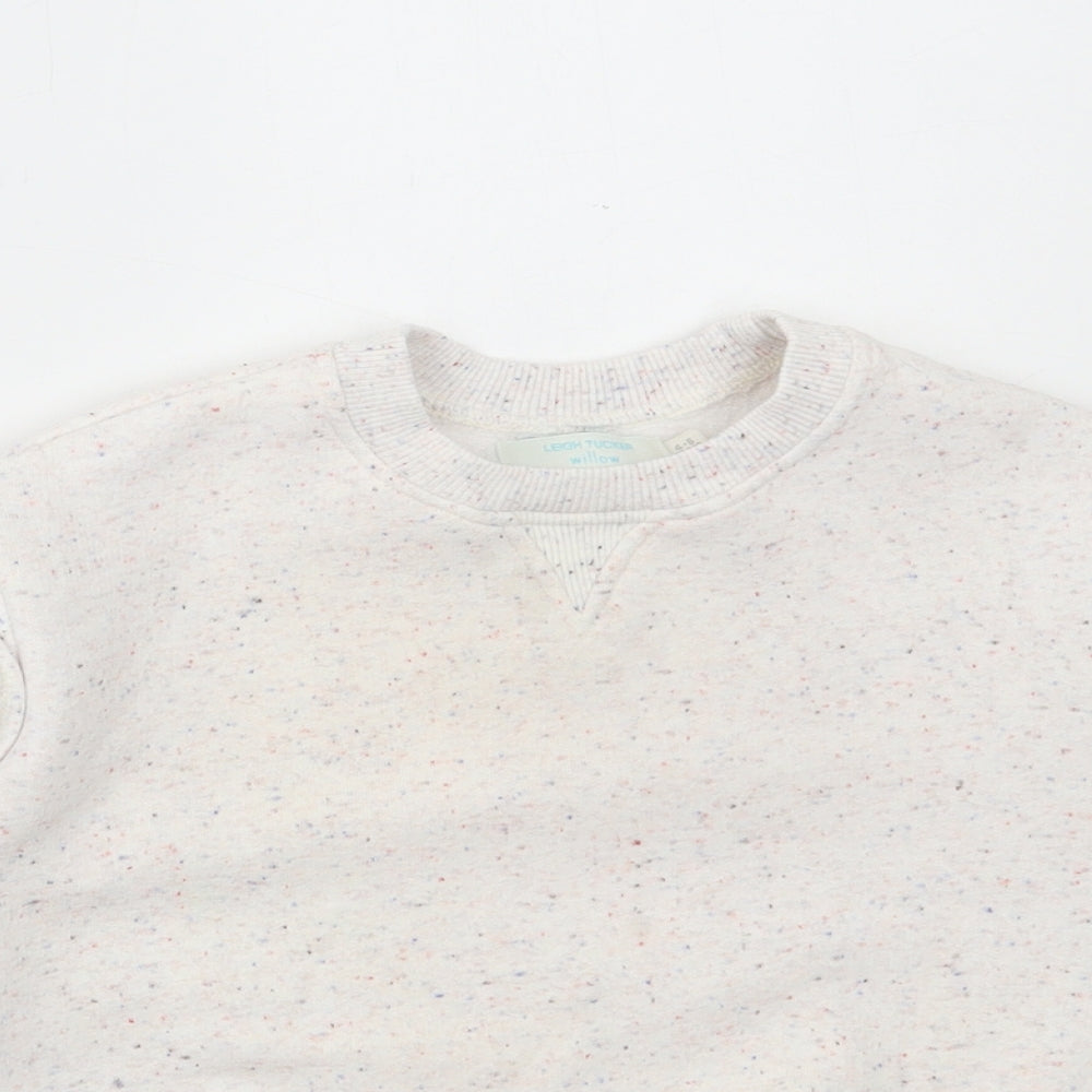 Leigh Tucker Girls Multicoloured Cotton Pullover Sweatshirt Size 4-5 Years Pullover