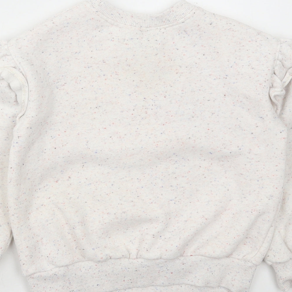 Leigh Tucker Girls Multicoloured Cotton Pullover Sweatshirt Size 4-5 Years Pullover