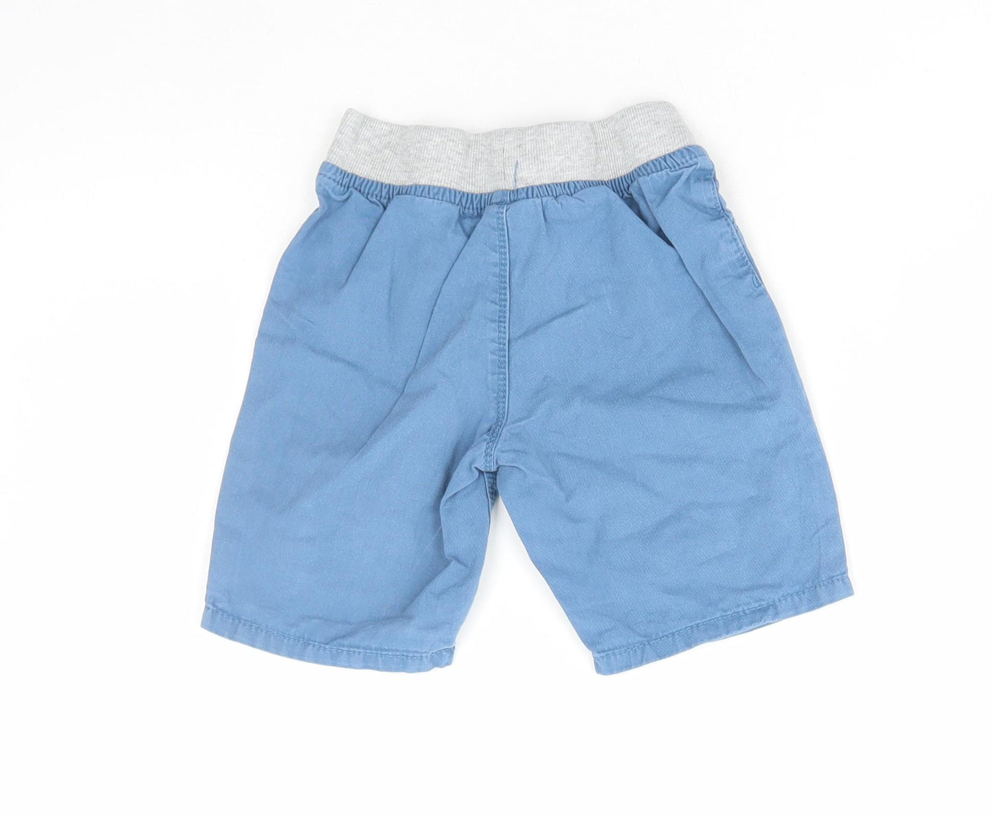 Dunnes Stores Boys Blue Cotton Chino Shorts Size 2-3 Years Regular Drawstring