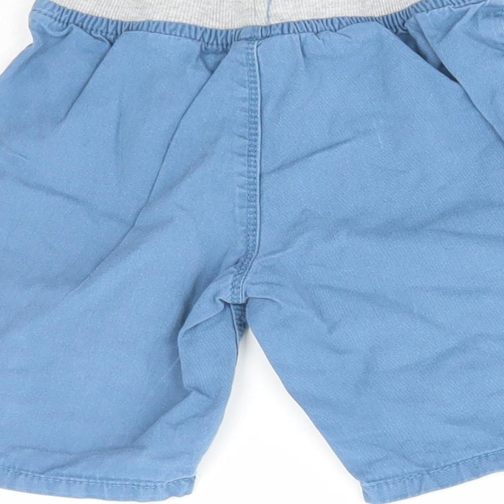 Dunnes Stores Boys Blue Cotton Chino Shorts Size 2-3 Years Regular Drawstring