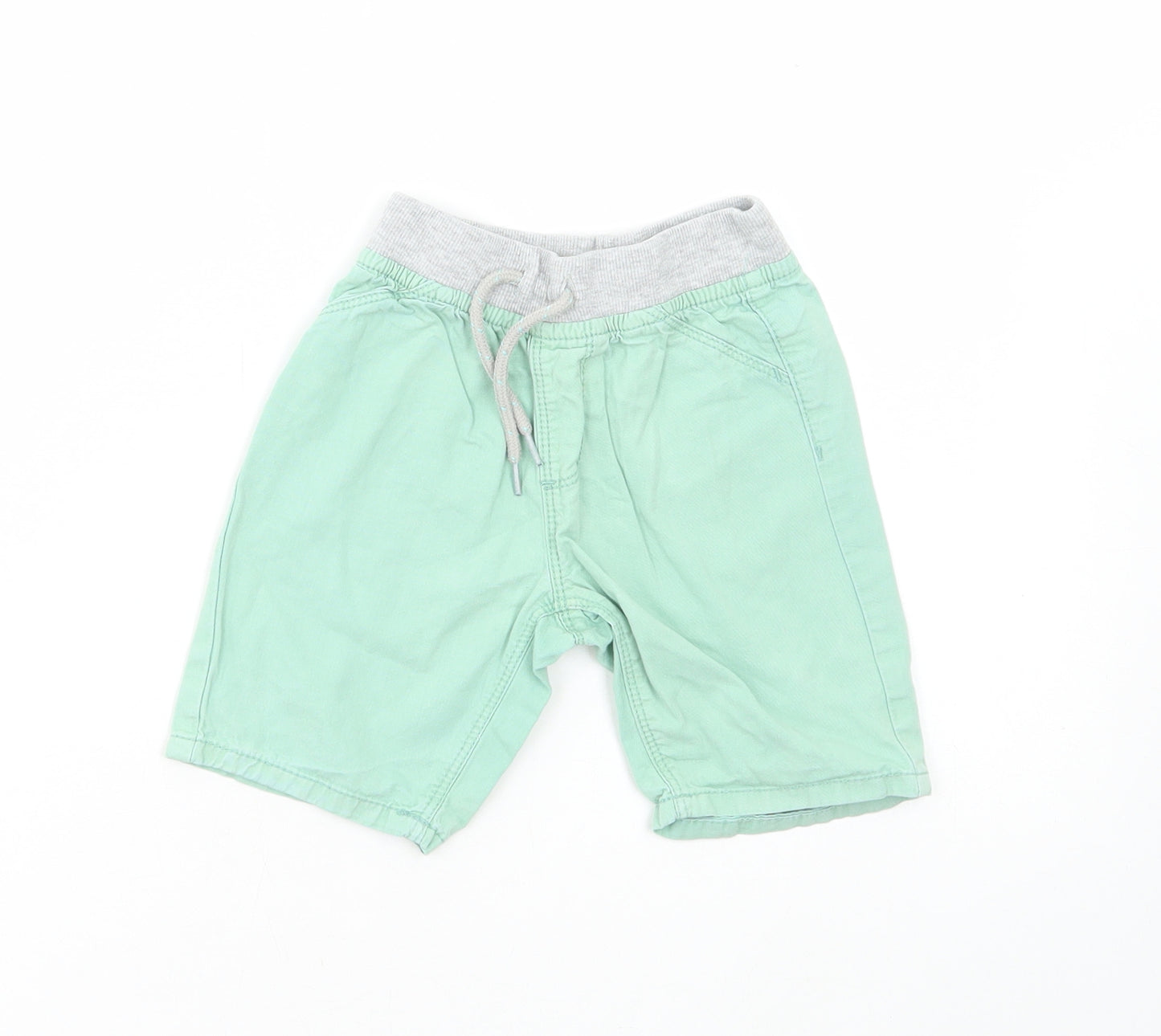 Dunnes Stores Boys Green Cotton Chino Shorts Size 2-3 Years Regular Drawstring