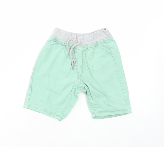 Dunnes Stores Boys Green Cotton Chino Shorts Size 2-3 Years Regular Drawstring