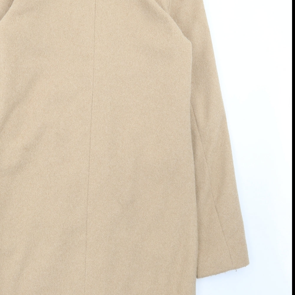 New Look Womens Beige Pea Coat Coat Size 8 Button