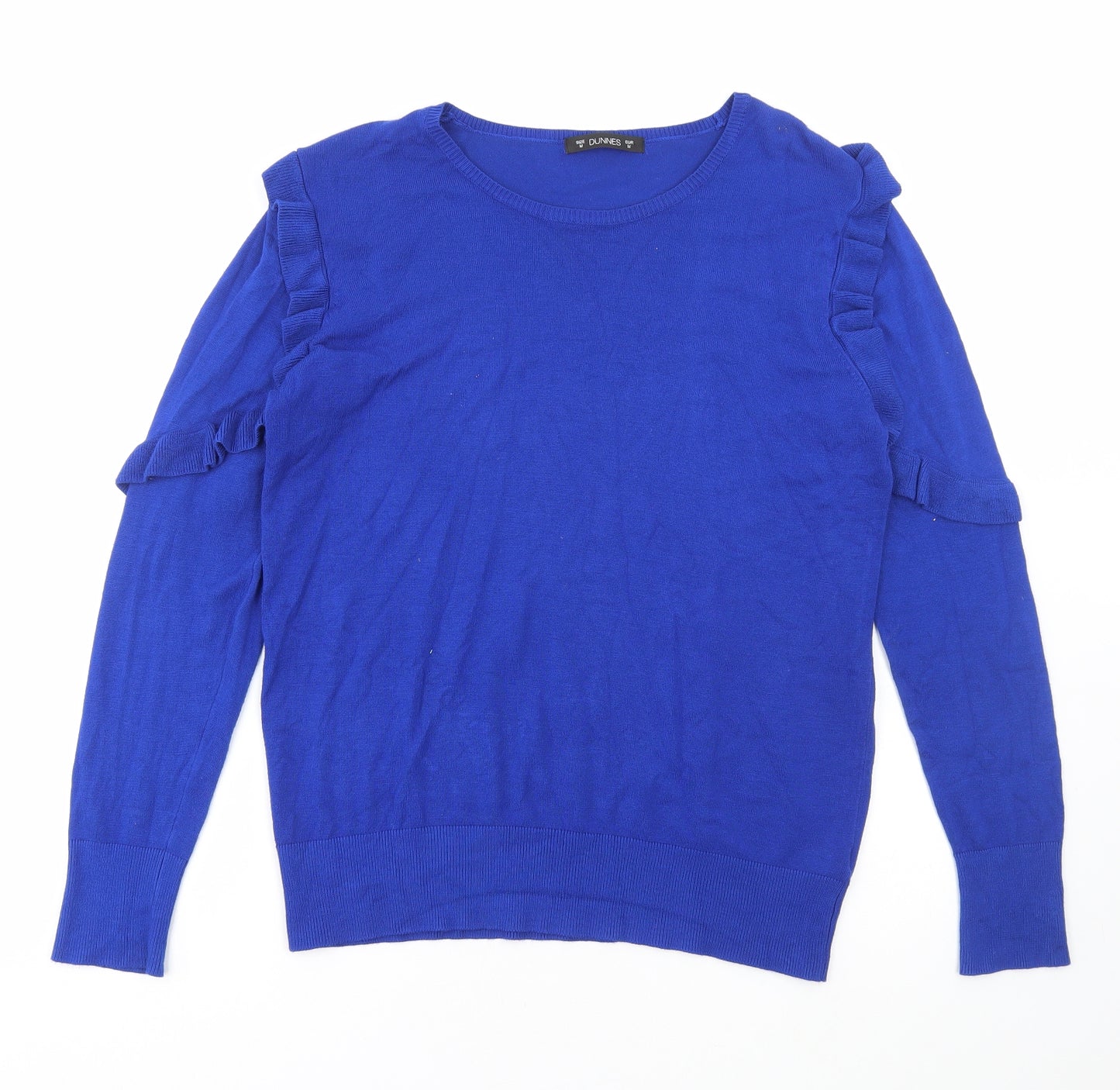 Dunnes Stores Womens Blue Round Neck Acrylic Pullover Jumper Size M