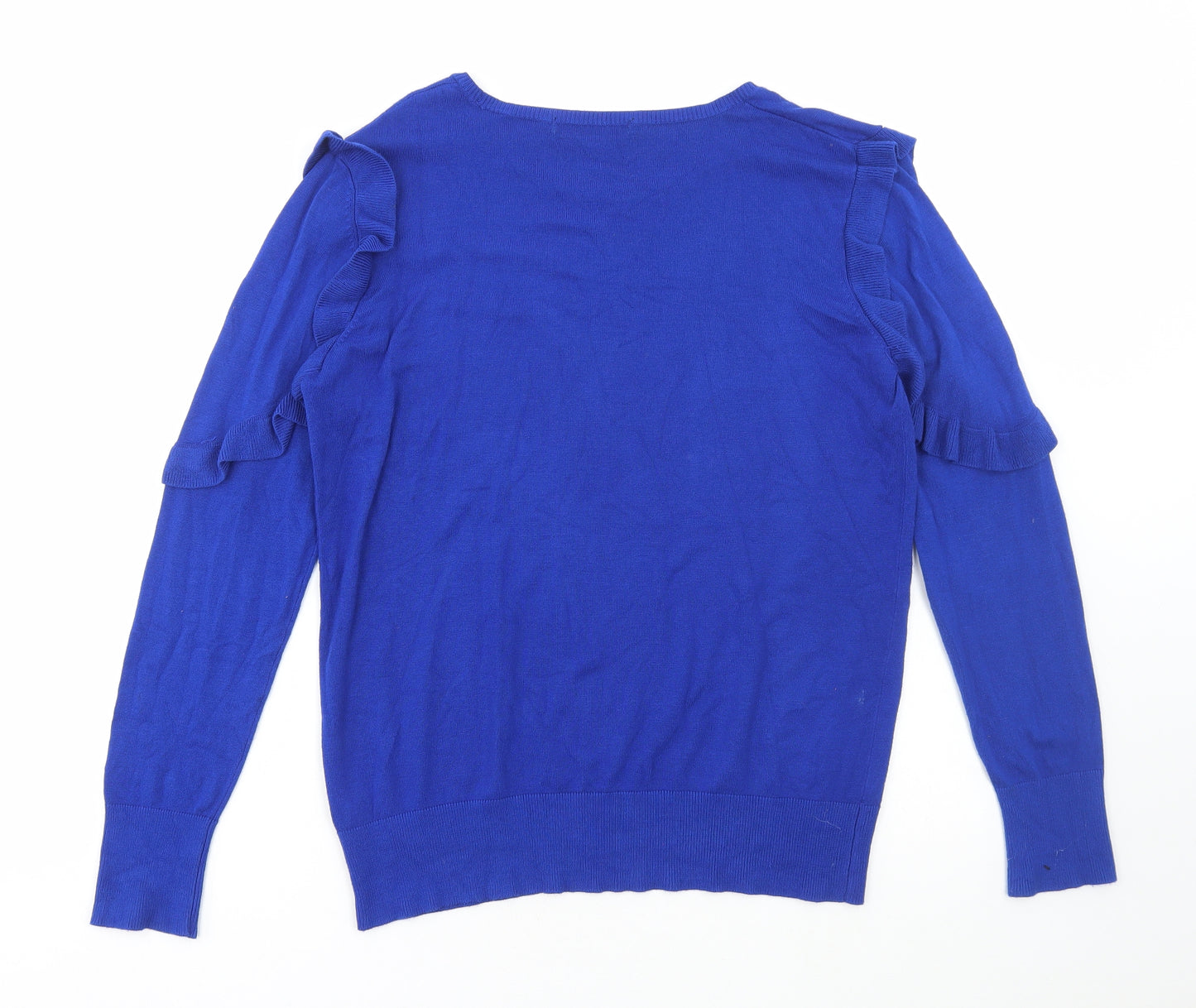 Dunnes Stores Womens Blue Round Neck Acrylic Pullover Jumper Size M