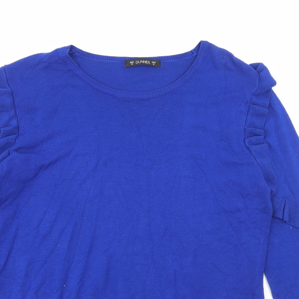 Dunnes Stores Womens Blue Round Neck Acrylic Pullover Jumper Size M