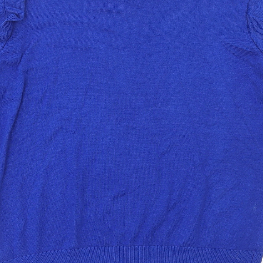 Dunnes Stores Womens Blue Round Neck Acrylic Pullover Jumper Size M