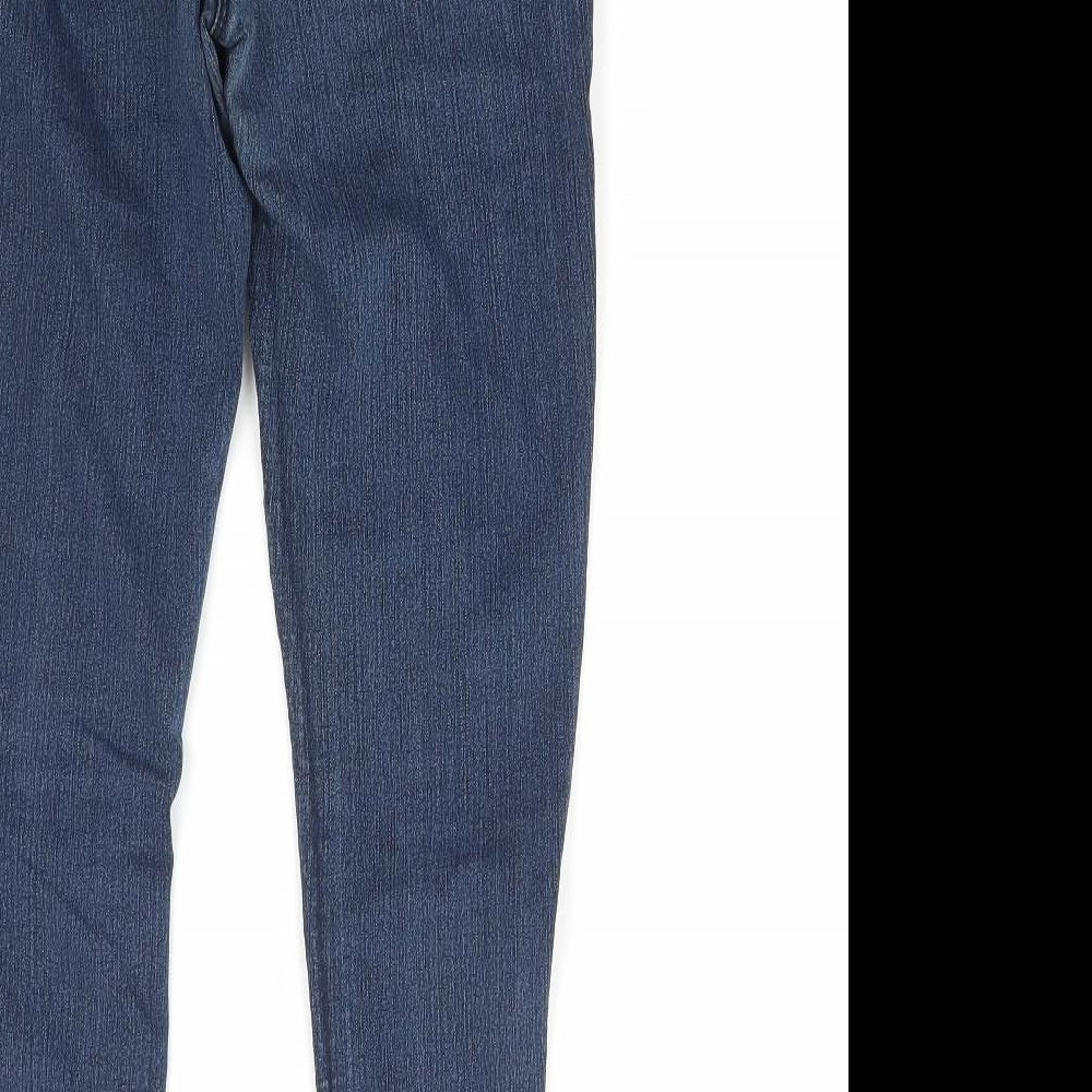 NEXT Womens Blue Modal Skinny Jeans Size 12 L27 in Regular Zip
