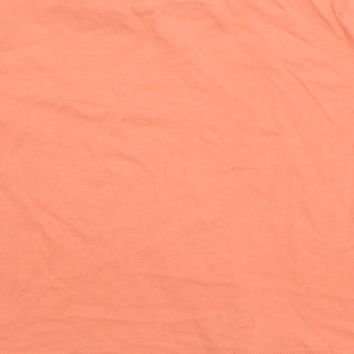 NEXT Girls Orange 100% Cotton Basic T-Shirt Size 6 Years Round Neck Pullover