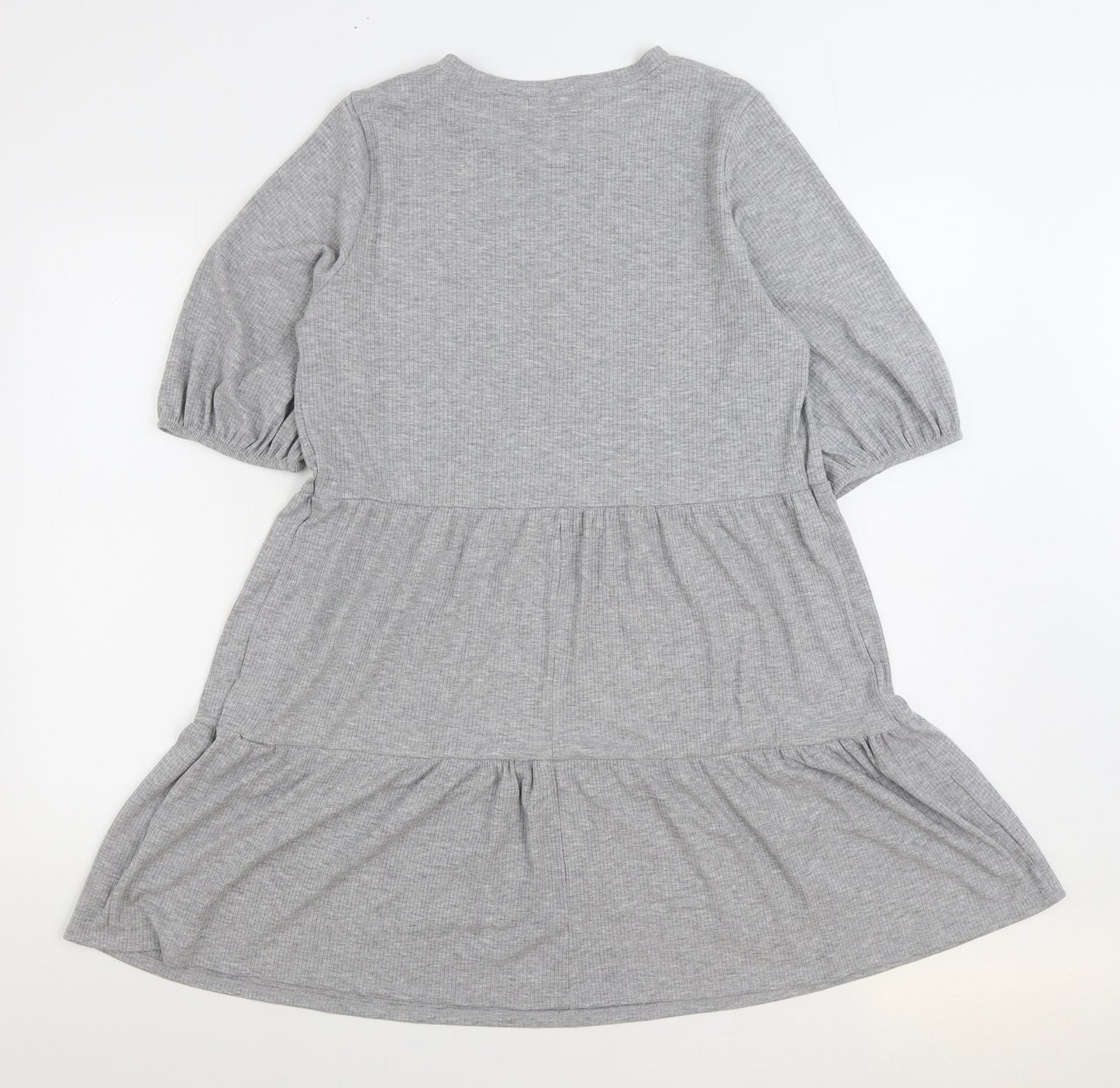 George Womens Grey Polyester A-Line Size 12 Round Neck Pullover