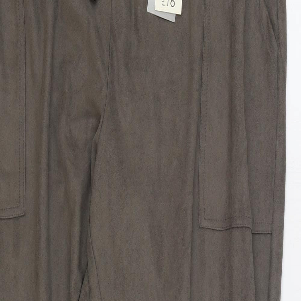George Womens Grey Polyester Jogger Trousers Size 16 L28 in Regular Drawstring