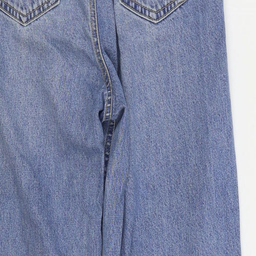 Denim & Co. Womens Blue Cotton Cropped Jeans Size 8 L23 in Regular Zip