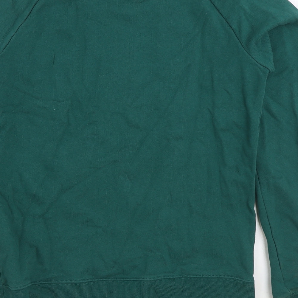 adidas Womens Green Cotton Pullover Sweatshirt Size 8 Pullover