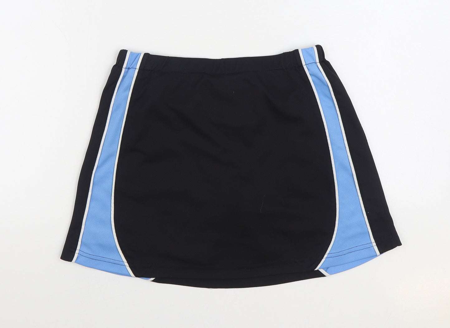 On Side Womens Black Polyester Mini Skort Size 12