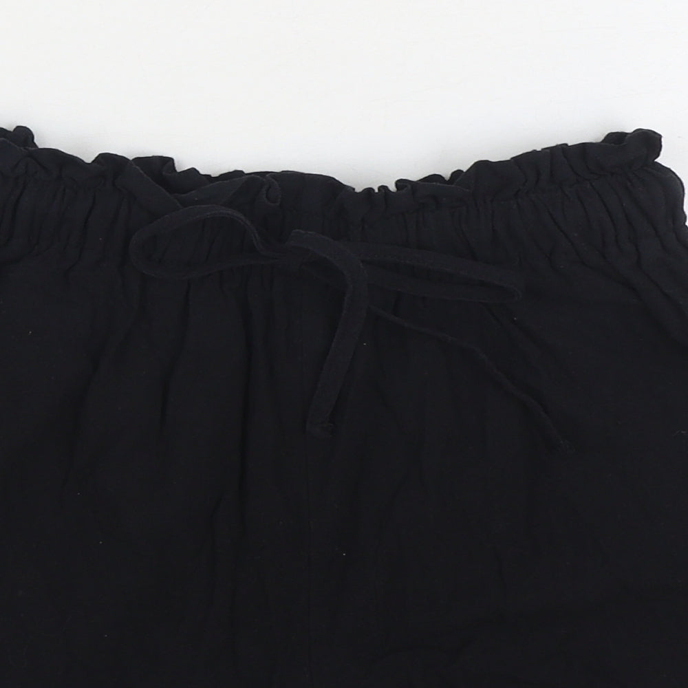 SheIn Womens Black Polyester Sweat Shorts Size M Regular Drawstring