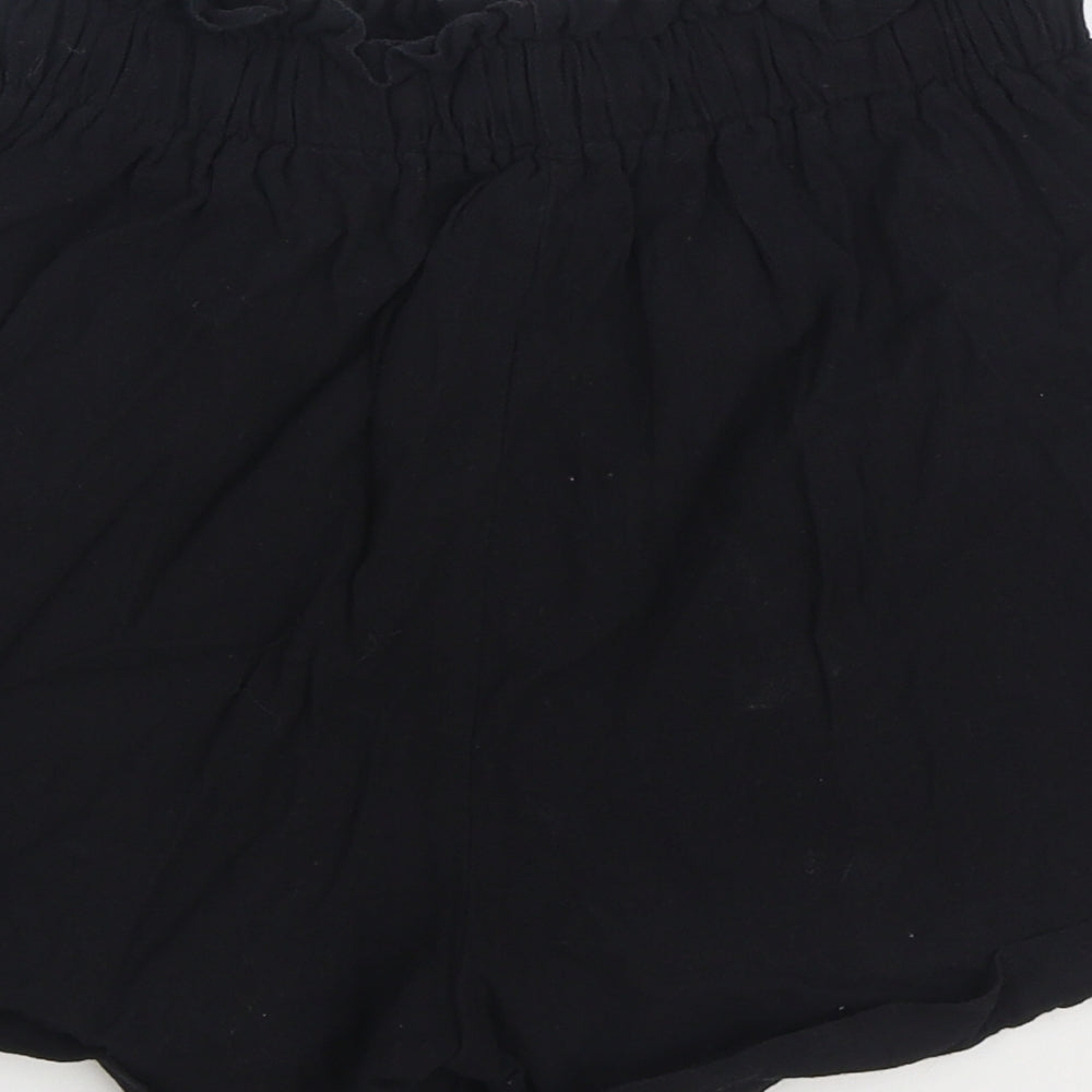 SheIn Womens Black Polyester Sweat Shorts Size M Regular Drawstring