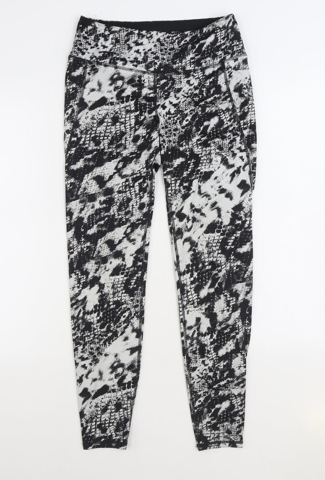 H&M Womens Black Geometric Polyester Jogger Leggings Size M L29 in