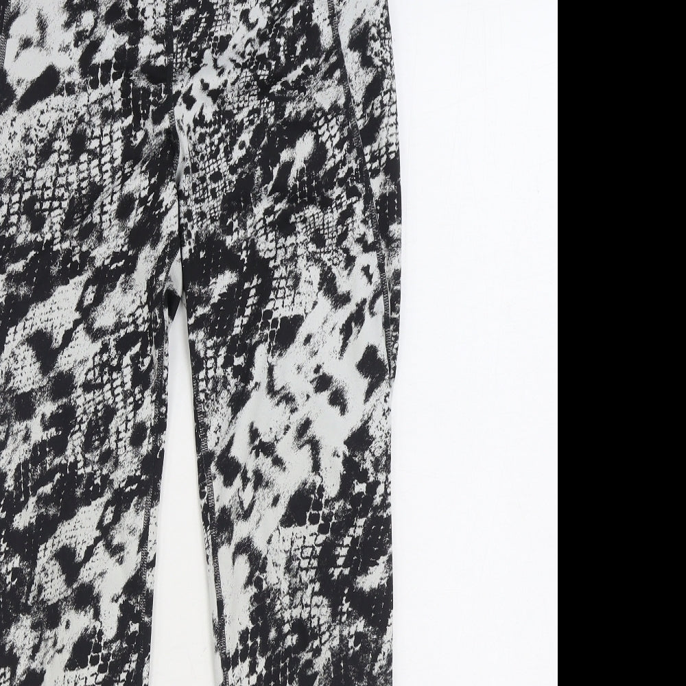 H&M Womens Black Geometric Polyester Jogger Leggings Size M L29 in