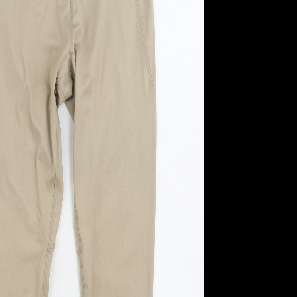 Workout Womens Beige Polyester Jogger Leggings Size S L28 in