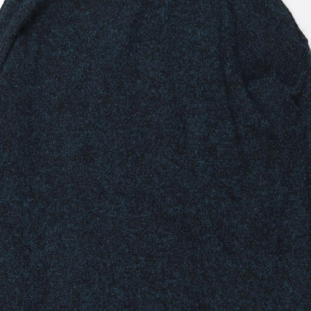 Marks and Spencer Womens Blue Round Neck Acrylic Tunic Jumper Size 12