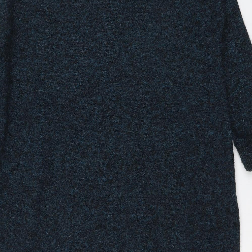 Marks and Spencer Womens Blue Round Neck Acrylic Tunic Jumper Size 12