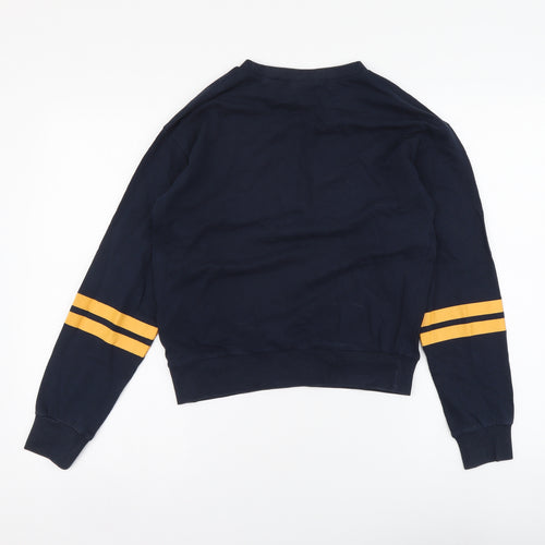 H&M Womens Blue Cotton Pullover Sweatshirt Size XS Pullover