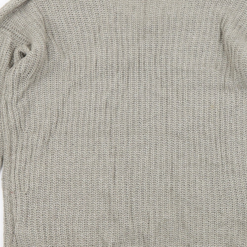 Gap Womens Beige V-Neck Cotton Pullover Jumper Size S