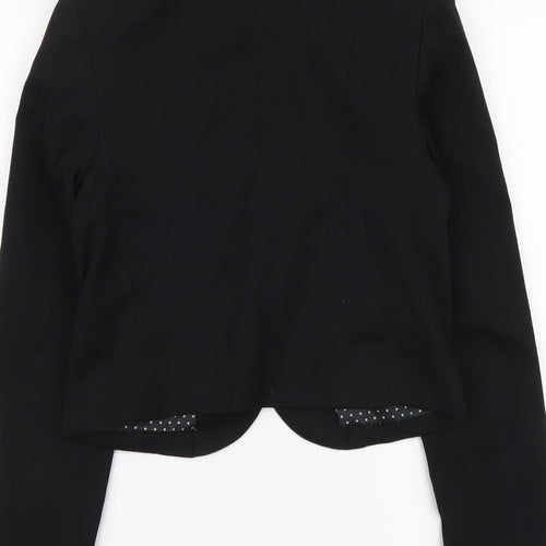 H&M Womens Black Polyester Jacket Suit Size 4