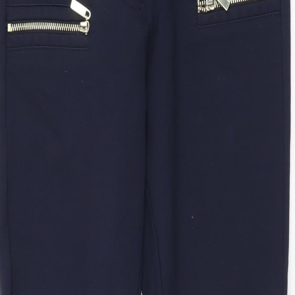 River Island Womens Blue Viscose Jegging Trousers Size 6 L26 in Regular Button