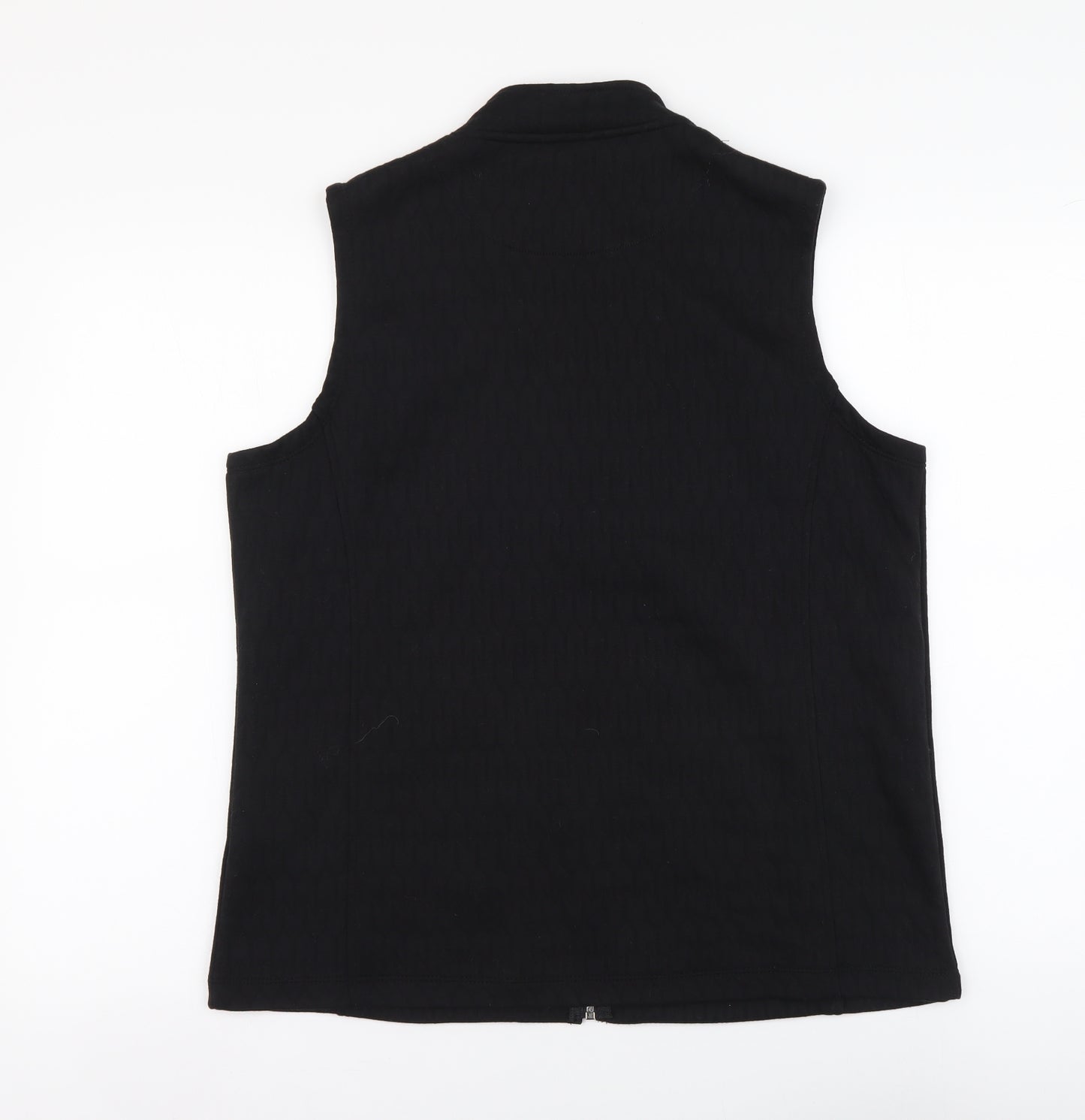 Tigi Womens Black Polyester Vest Sweatshirt Size 14 Zip