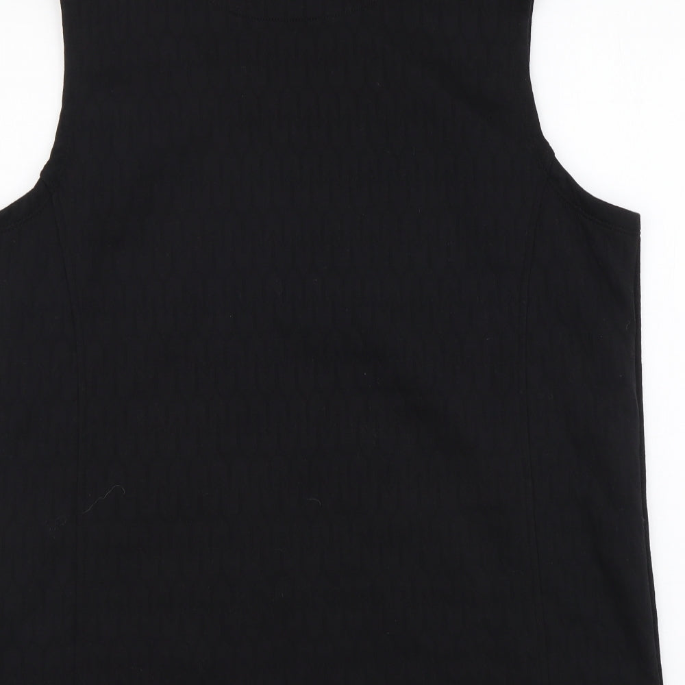 Tigi Womens Black Polyester Vest Sweatshirt Size 14 Zip