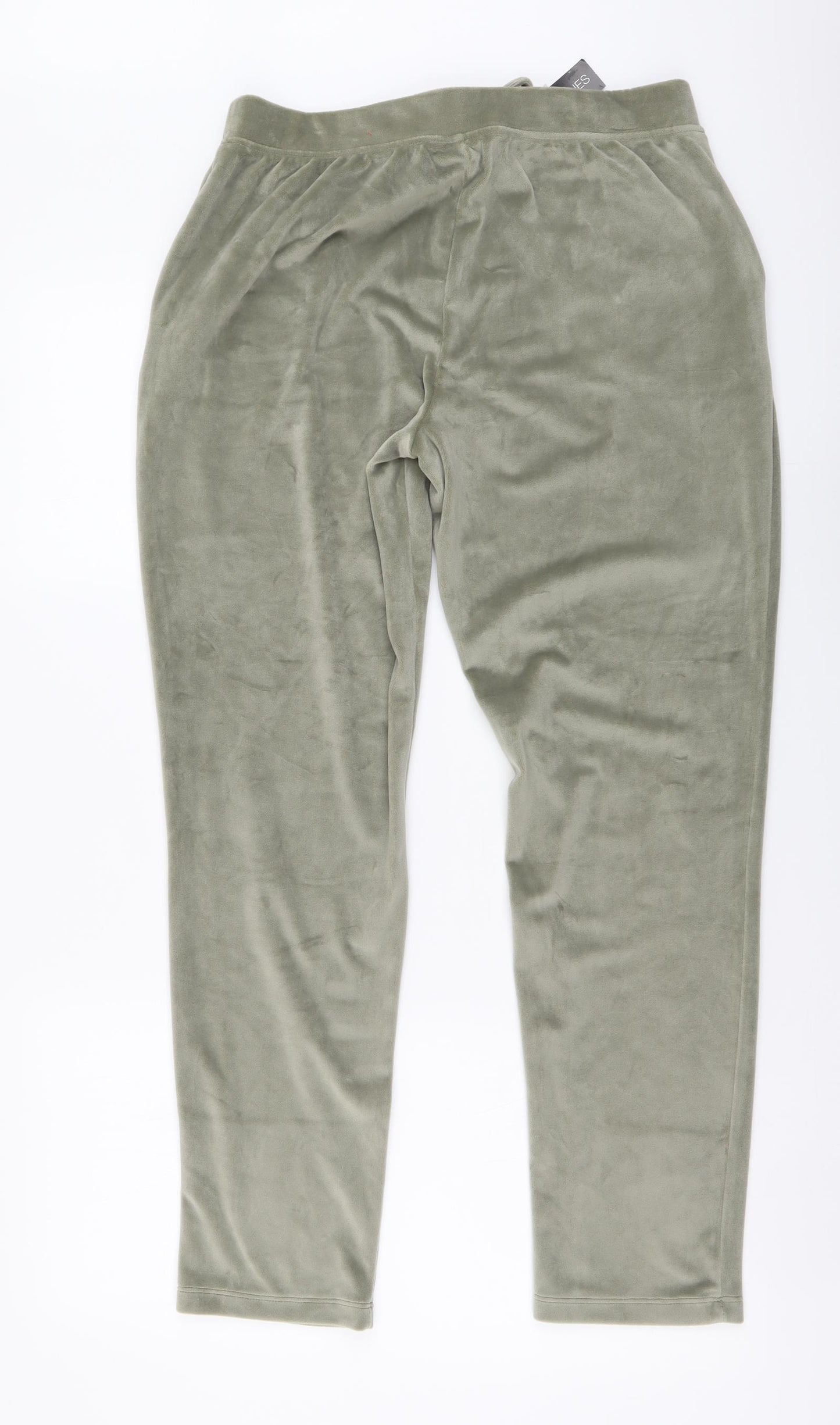 Dunnes Stores Womens Green Polyester Sweatpants Trousers Size 12 L29 in Regular Drawstring