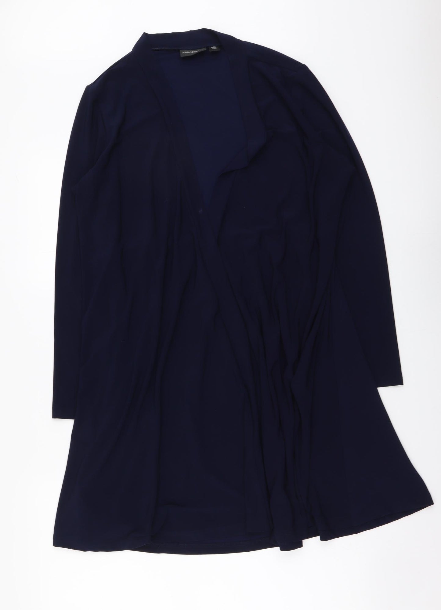 Nina Leonard Womens Blue Jacket Blazer Size XL Hook & Eye
