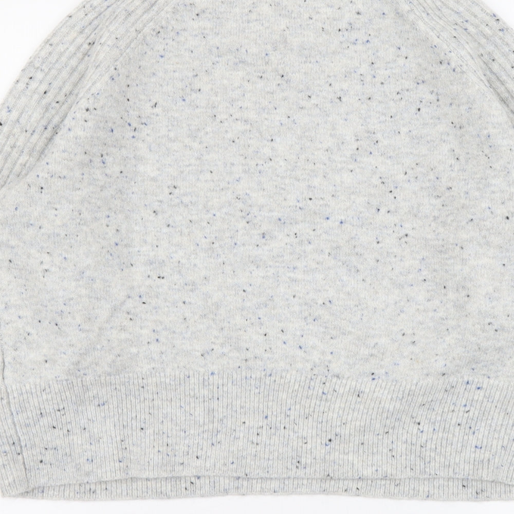 Marks and Spencer Womens Grey Round Neck Acrylic Pullover Jumper Size M