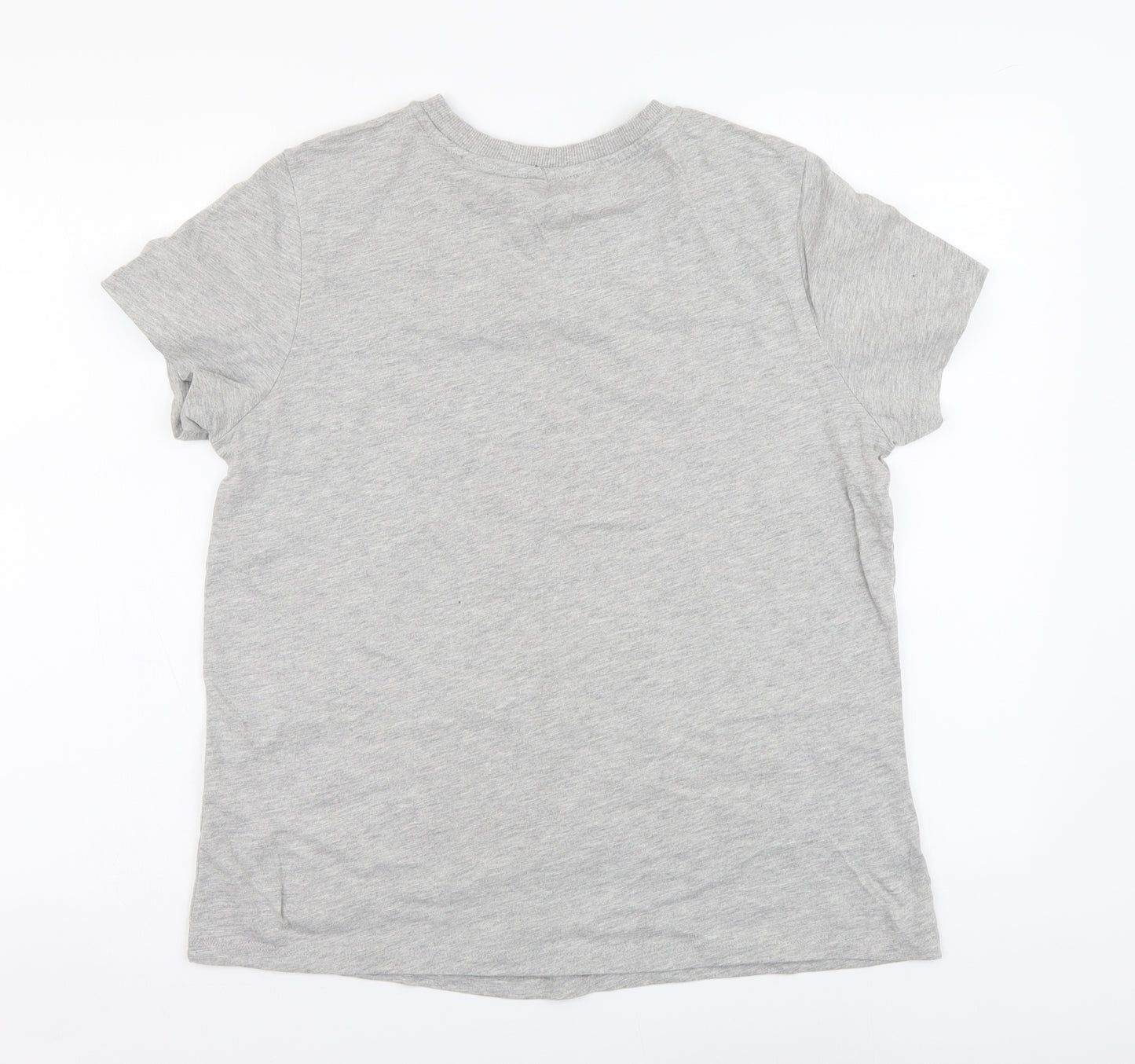 Primark Womens Grey Cotton Basic T-Shirt Size S Round Neck - Mickey Mouse