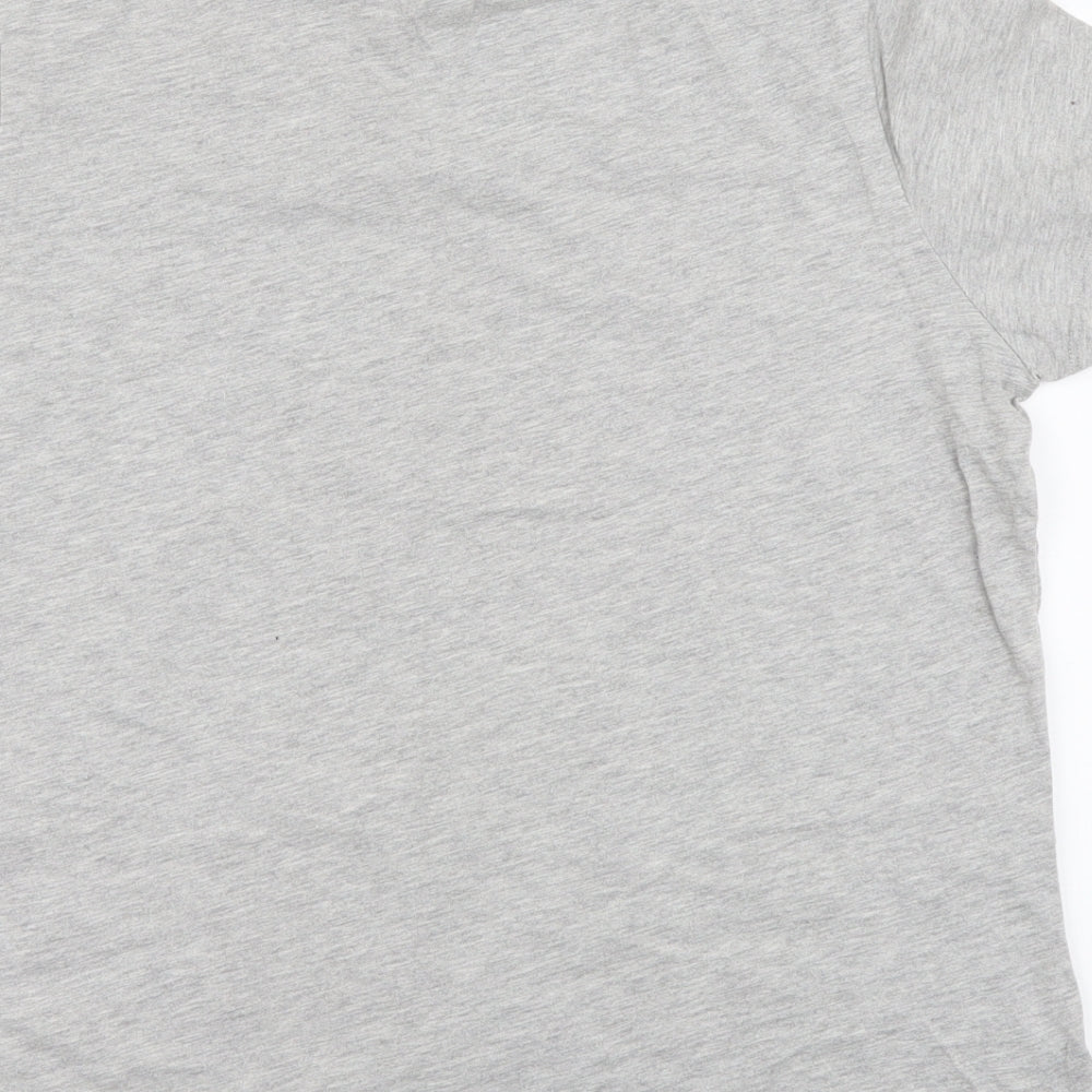Primark Womens Grey Cotton Basic T-Shirt Size S Round Neck - Mickey Mouse