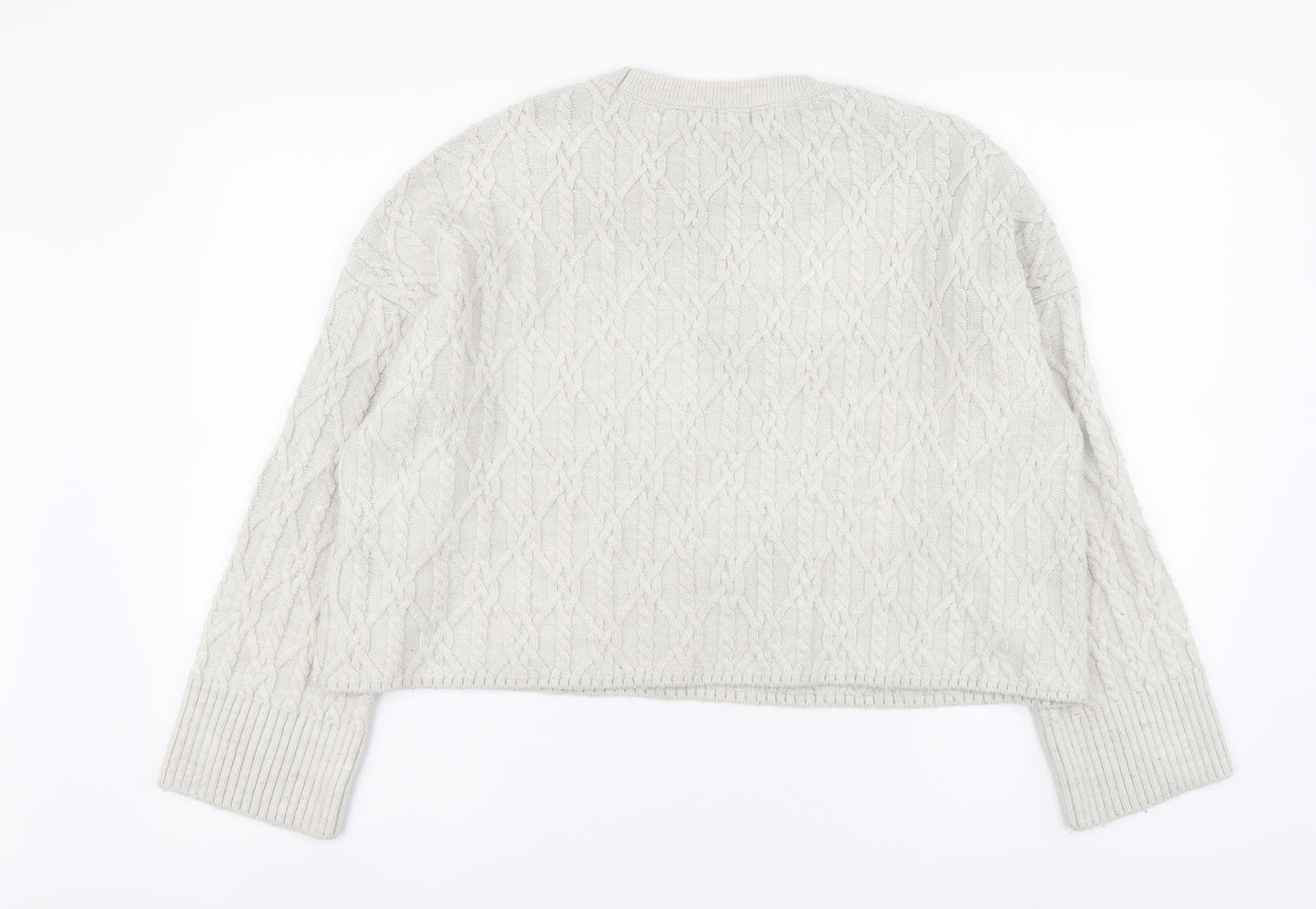 River Island Womens Grey Round Neck Acrylic Pullover Jumper Size M
