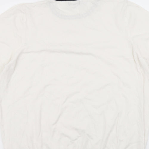 F&F Womens White Viscose Basic T-Shirt Size 22 Round Neck