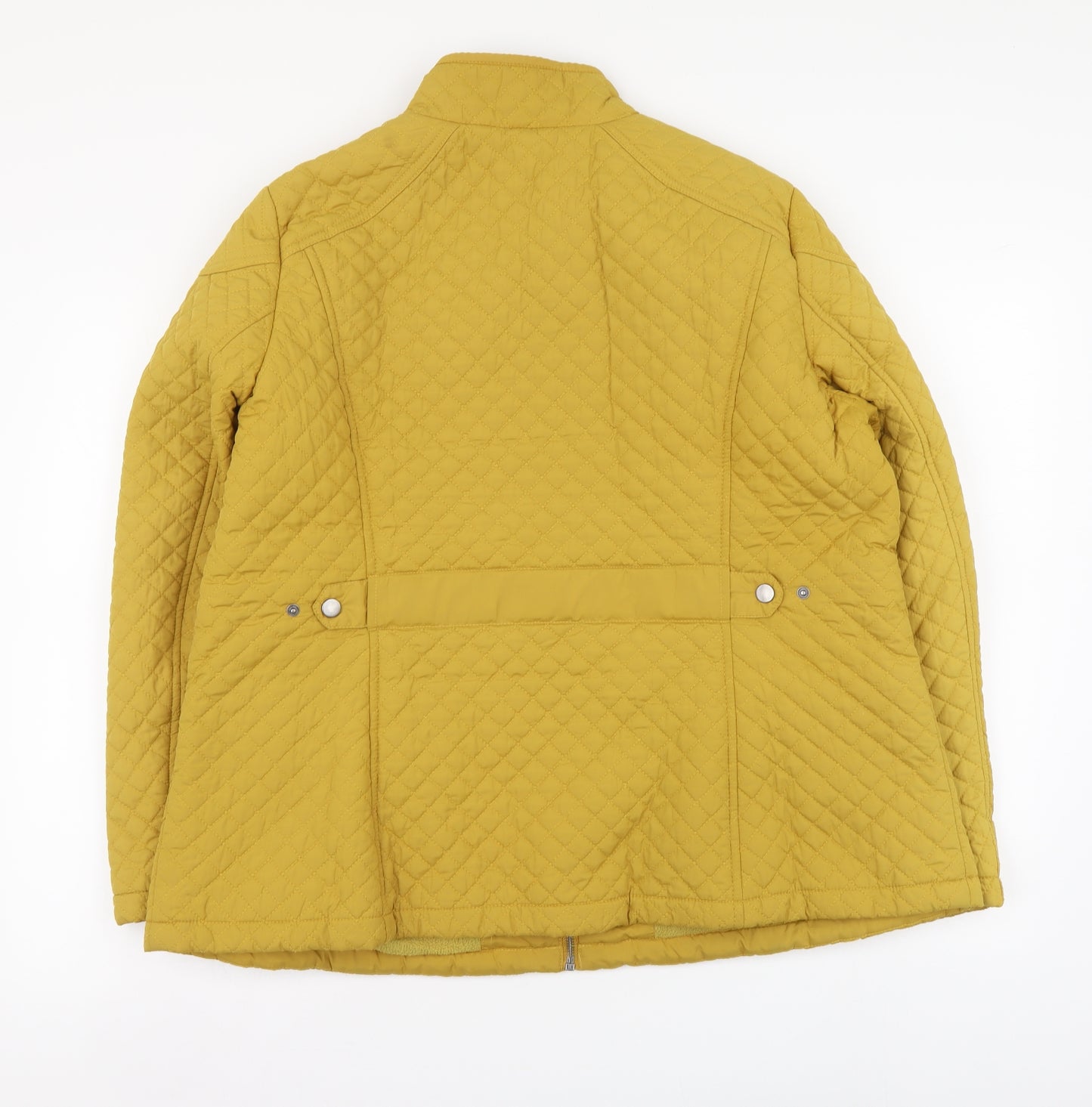 Marks and Spencer Womens Yellow Quilted Jacket Size 20 Zip
