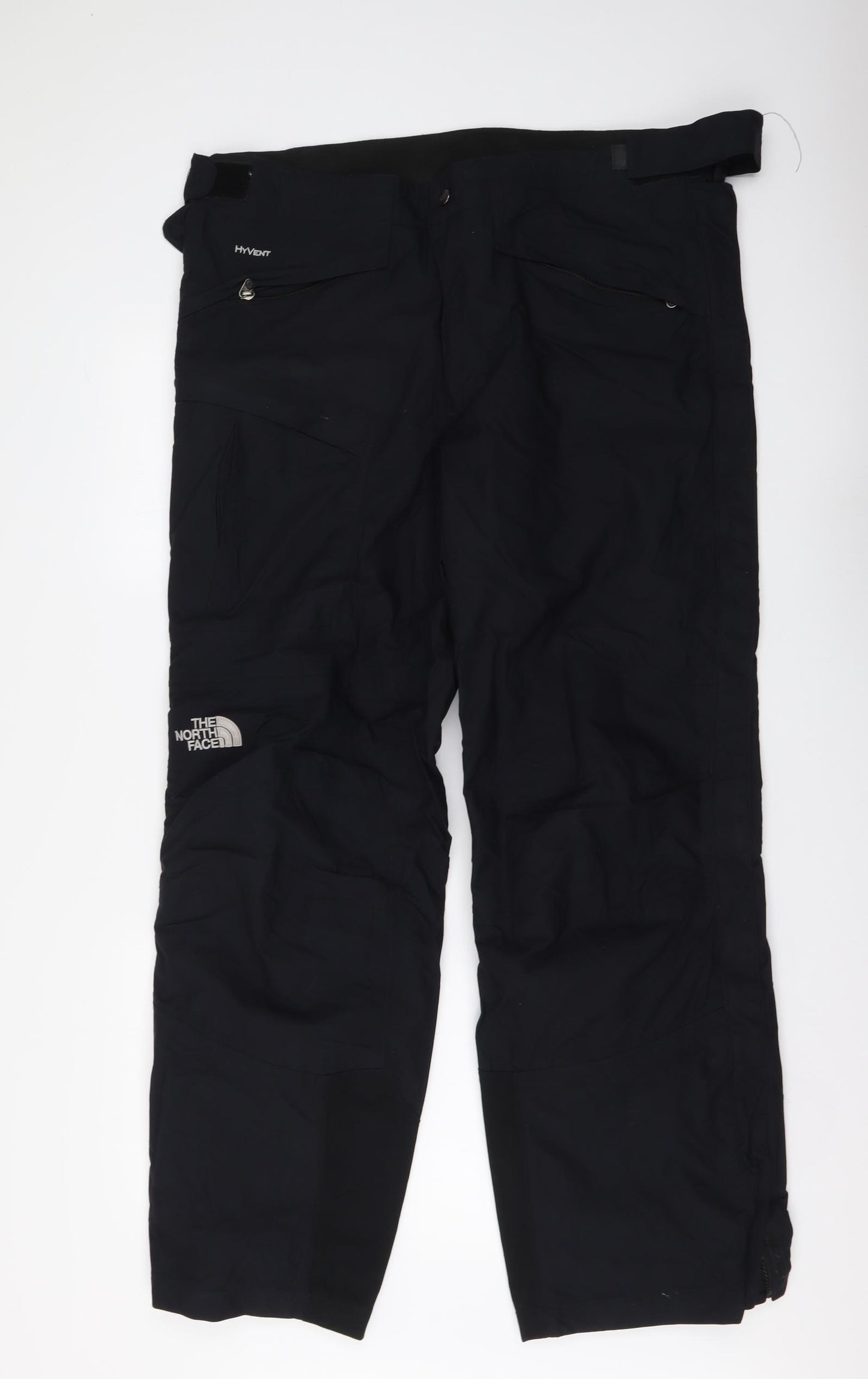 The North Face Mens Black Nylon Snow Pants Trousers Size L L32 in Regular Button