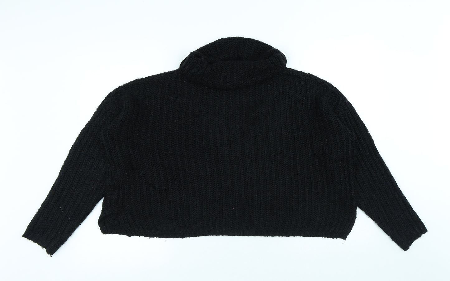Primark Womens Black Roll Neck Acrylic Pullover Jumper Size S