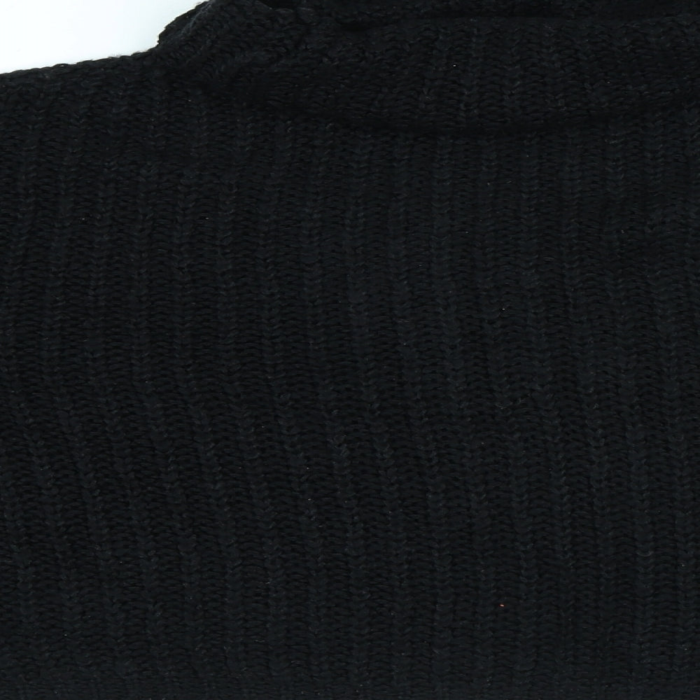 Primark Womens Black Roll Neck Acrylic Pullover Jumper Size S