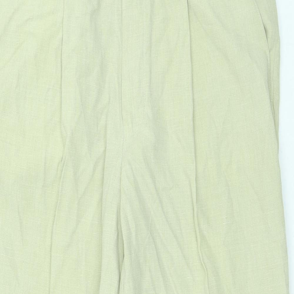Marks and Spencer Mens Beige Polyester Trousers Size 34 in L29 in Regular Button